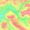 Mapa topográfico Mesa County, altitud, relieve