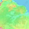 Mapa topográfico Río Amazonas, altitud, relieve