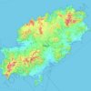 Mapa topográfico Ibiza, altitud, relieve