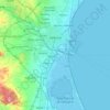 Mapa topográfico Valencia, altitud, relieve