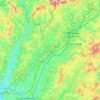 Mapa topográfico La Bourbince, altitud, relieve