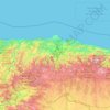 Mapa topográfico Asturias, altitud, relieve