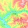Mapa topográfico Vail, altitud, relieve