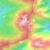 Mapa topográfico Serra da Mantiqueira, altitud, relieve