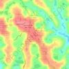 Mapa topográfico Academia das Cidades, altitud, relieve