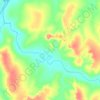 Mapa topográfico Rio Coxim, altitud, relieve