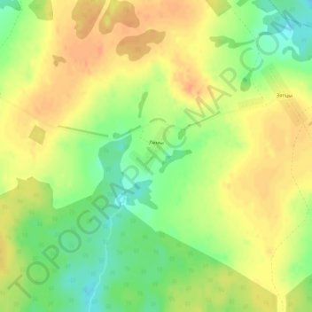 Mapa topográfico Лемы, altitud, relieve