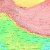 Mapa topográfico हिमालय / 喜马拉雅山脉 / Himalayas, altitud, relieve