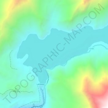 Mapa topográfico Embalse El Yeso, altitud, relieve
