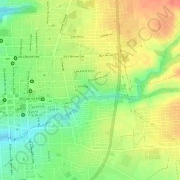 Mapa topográfico Rio Chiquito, altitud, relieve