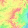 Mapa topográfico Cuchilla Grande, altitud, relieve