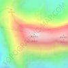 Mapa topográfico Kula Kangri, altitud, relieve