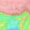 Mapa topográfico Brahmaputra, altitud, relieve