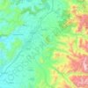 Mapa topográfico Romeral, altitud, relieve
