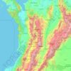 Mapa topográfico Río Cauca, altitud, relieve