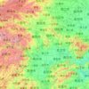 Mapa topográfico 湖北省, altitud, relieve