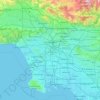 Mapa topográfico Los Ángeles, altitud, relieve