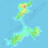 Mapa topográfico 長洲 Cheung Chau, altitud, relieve